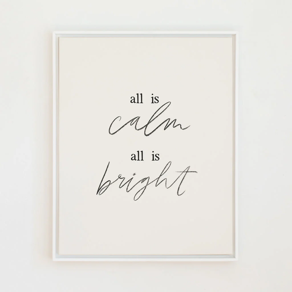 All is calm, all is bright Canvas Wall Art - Image 4