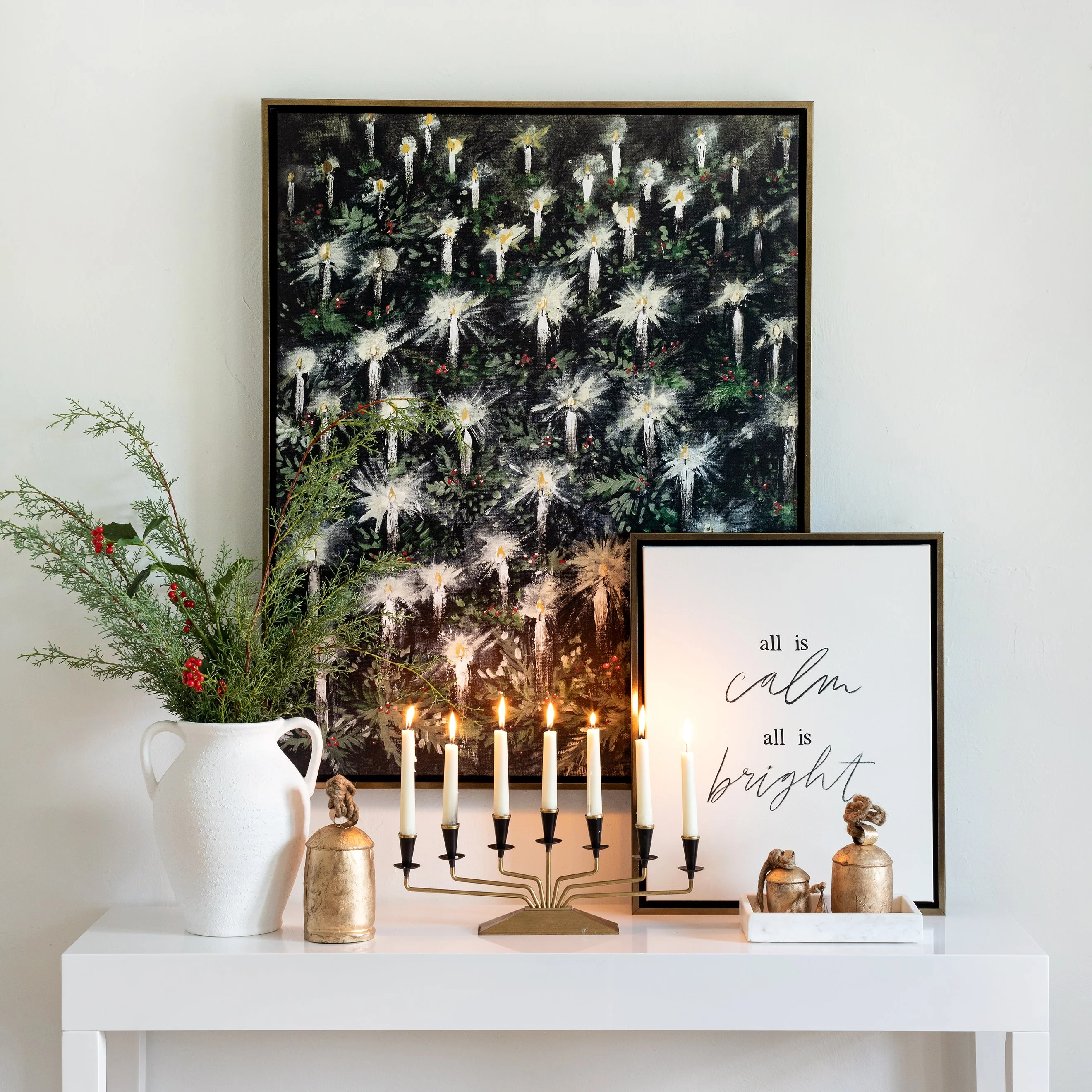 All is calm, all is bright Canvas Wall Art - Image 6