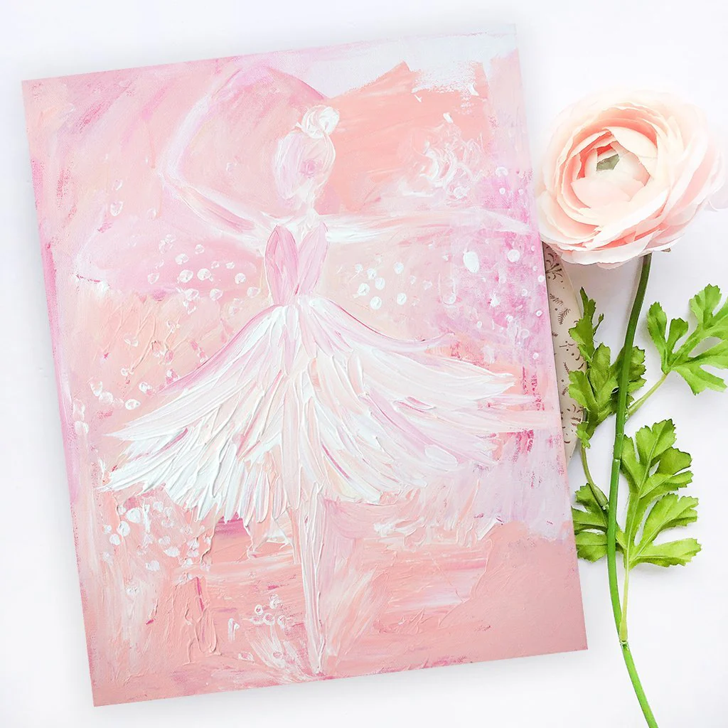 Ballerina in Pink Canvas Wall Art - Image 6