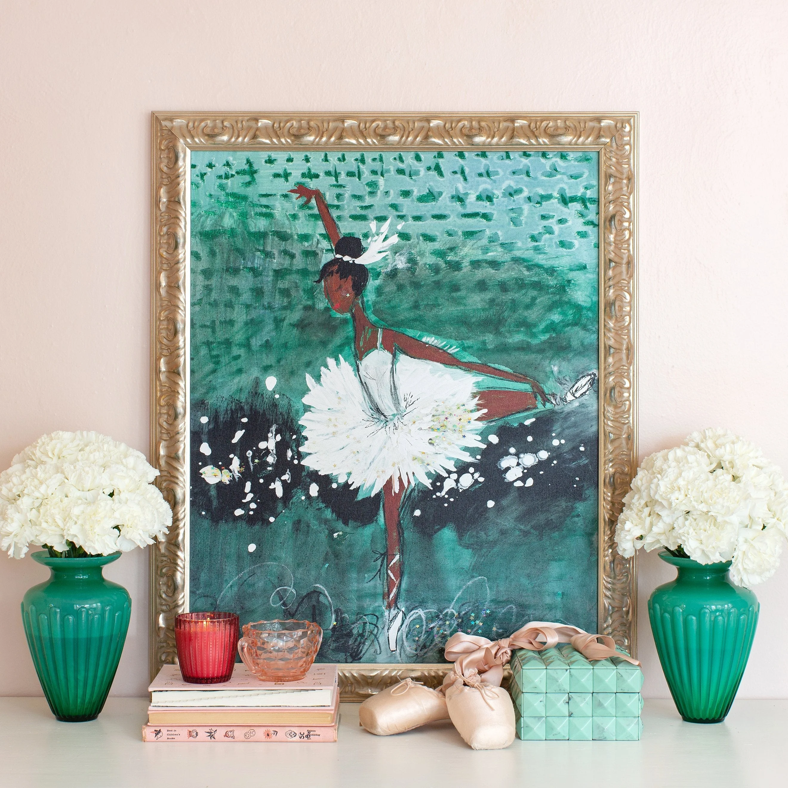 Ballerina on Stage Canvas Wall Art - Image 3