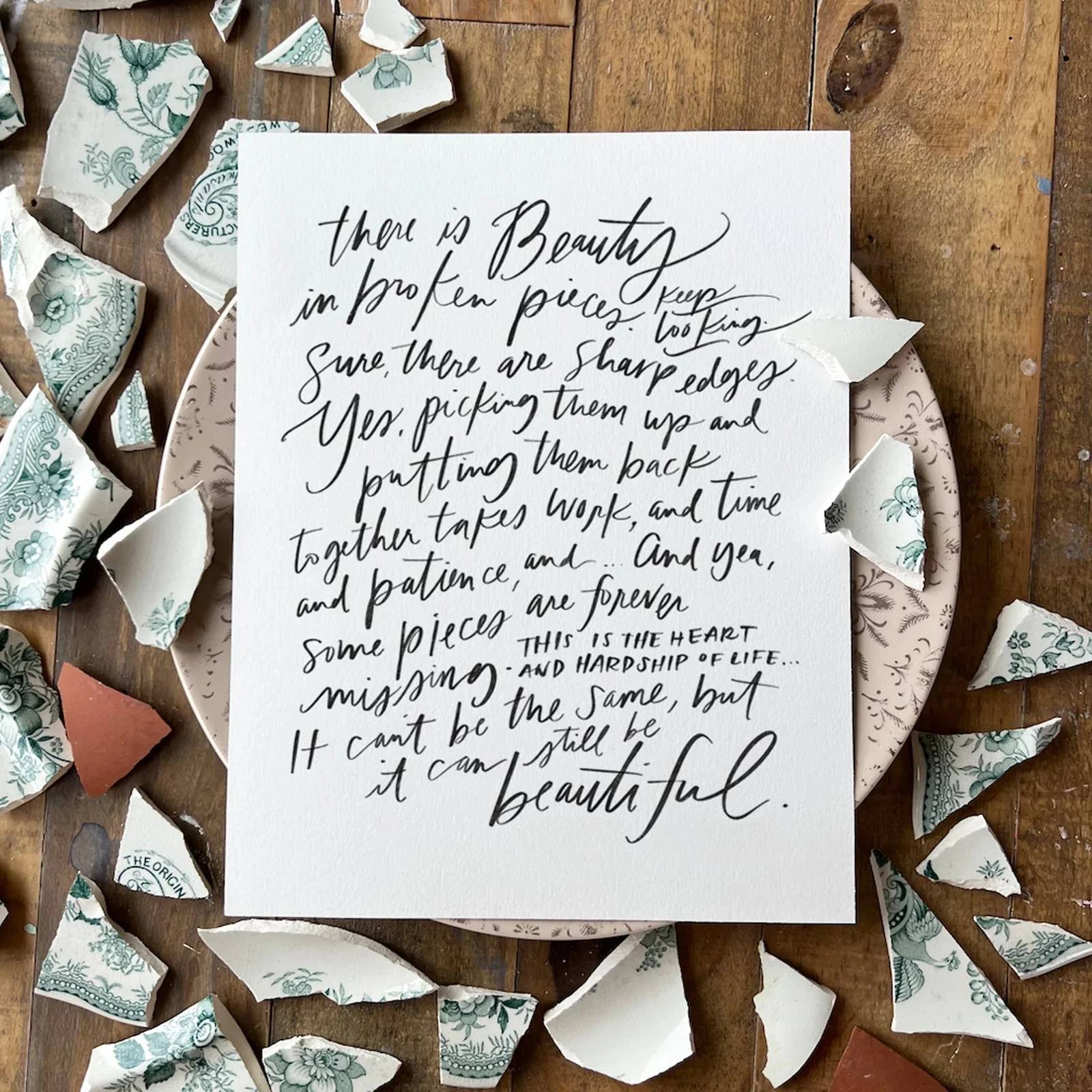 Beauty In Broken Pieces Canvas Wall Art - Image 4