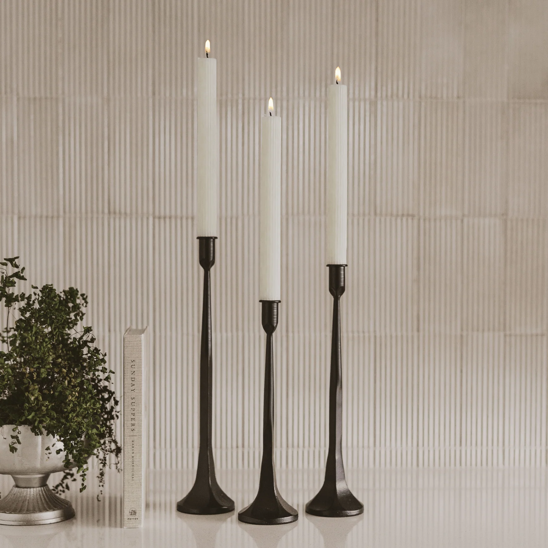 Cast Iron Taper Candle Holders - Image 5