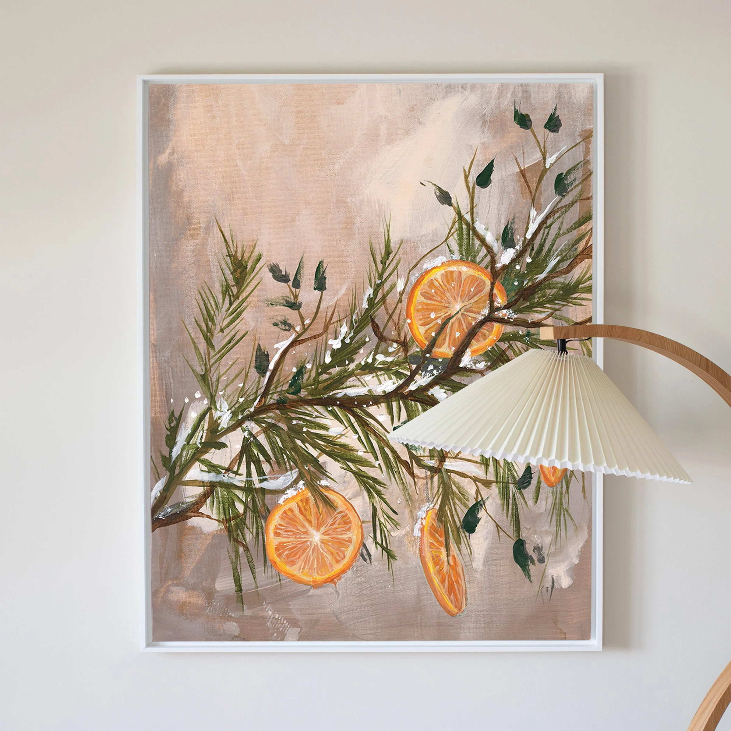 Citrus Garland, Vertical Canvas Wall Art - Image 11