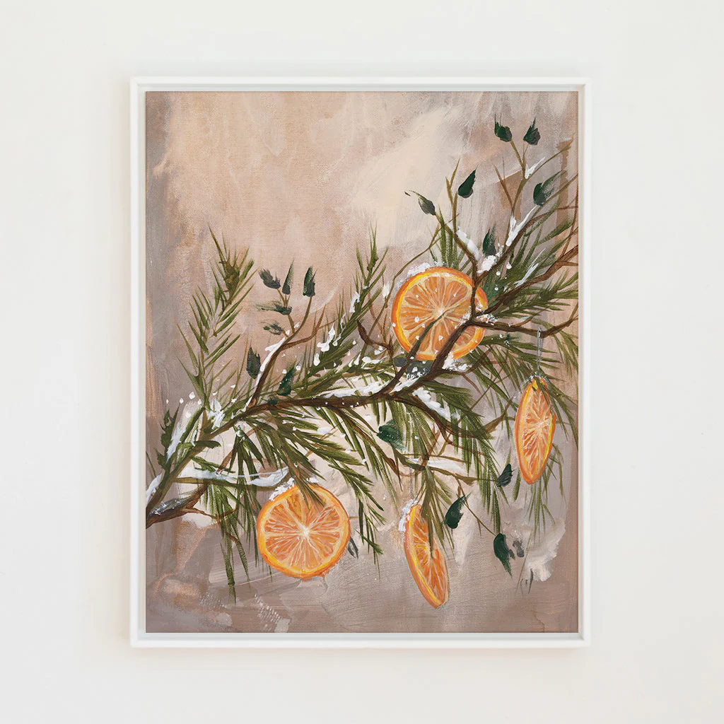 Citrus Garland, Vertical Canvas Wall Art - Image 3