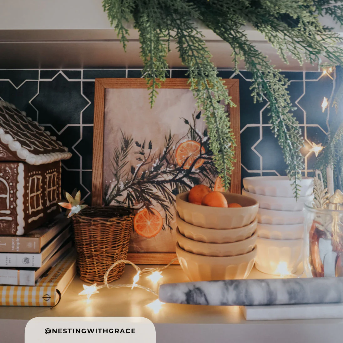 Citrus Garland, Vertical Canvas Wall Art - Image 5