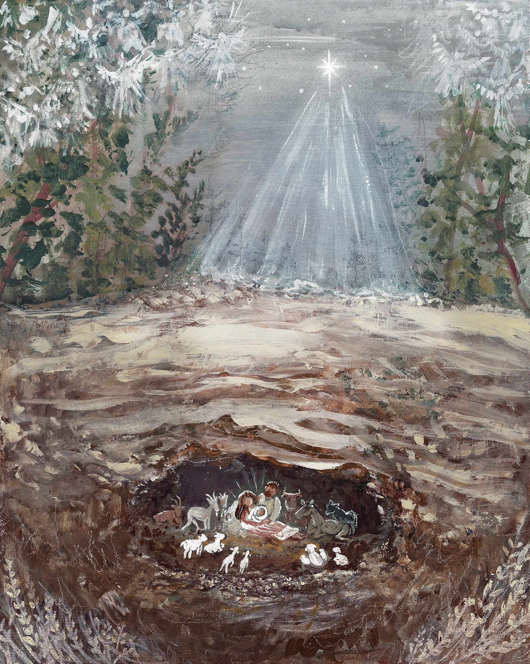 Cozy Nativity Canvas Wall Art - Image 5