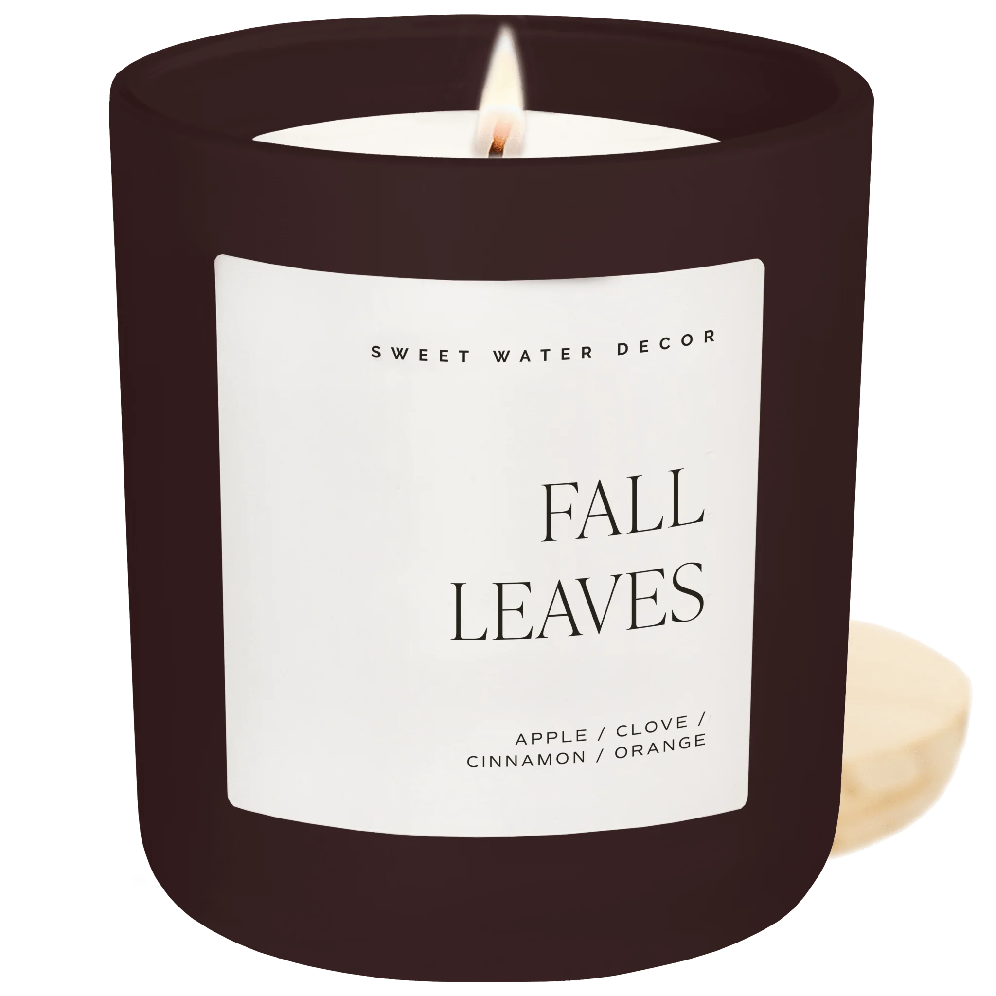 Fall Leaves Soy Candle (15oz Brown Matte Jar) - Image 3