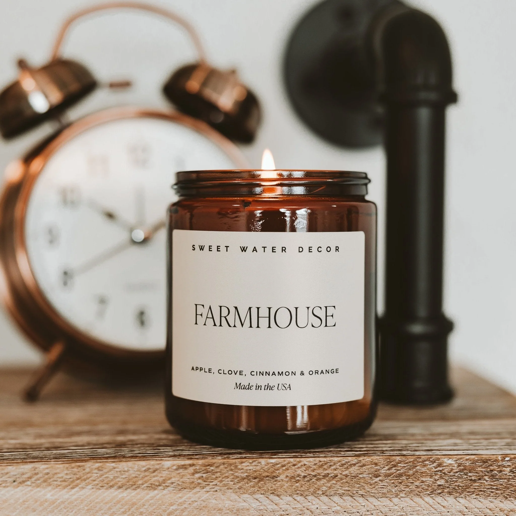 Farmhouse Soy Candle (9oz Amber Jar) - Image 3