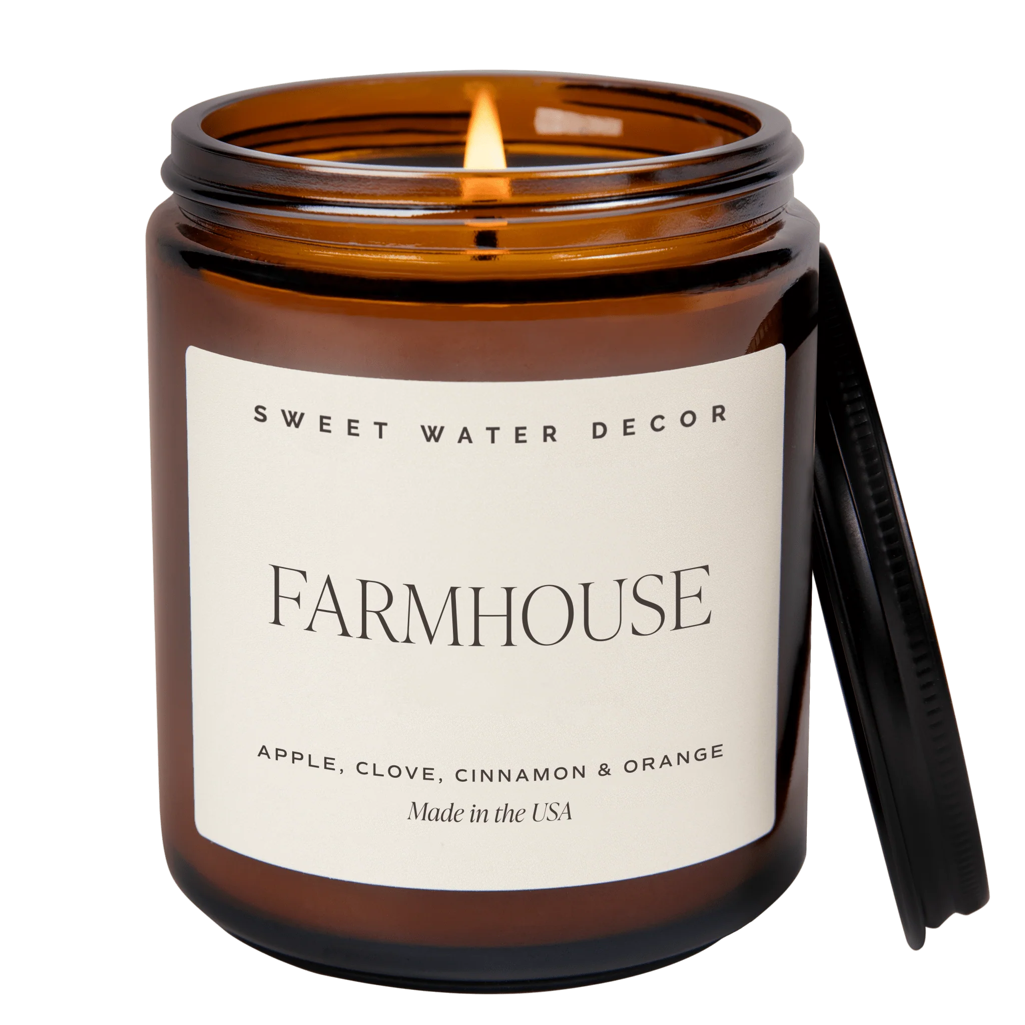 Farmhouse Soy Candle (9oz Amber Jar) - Image 4