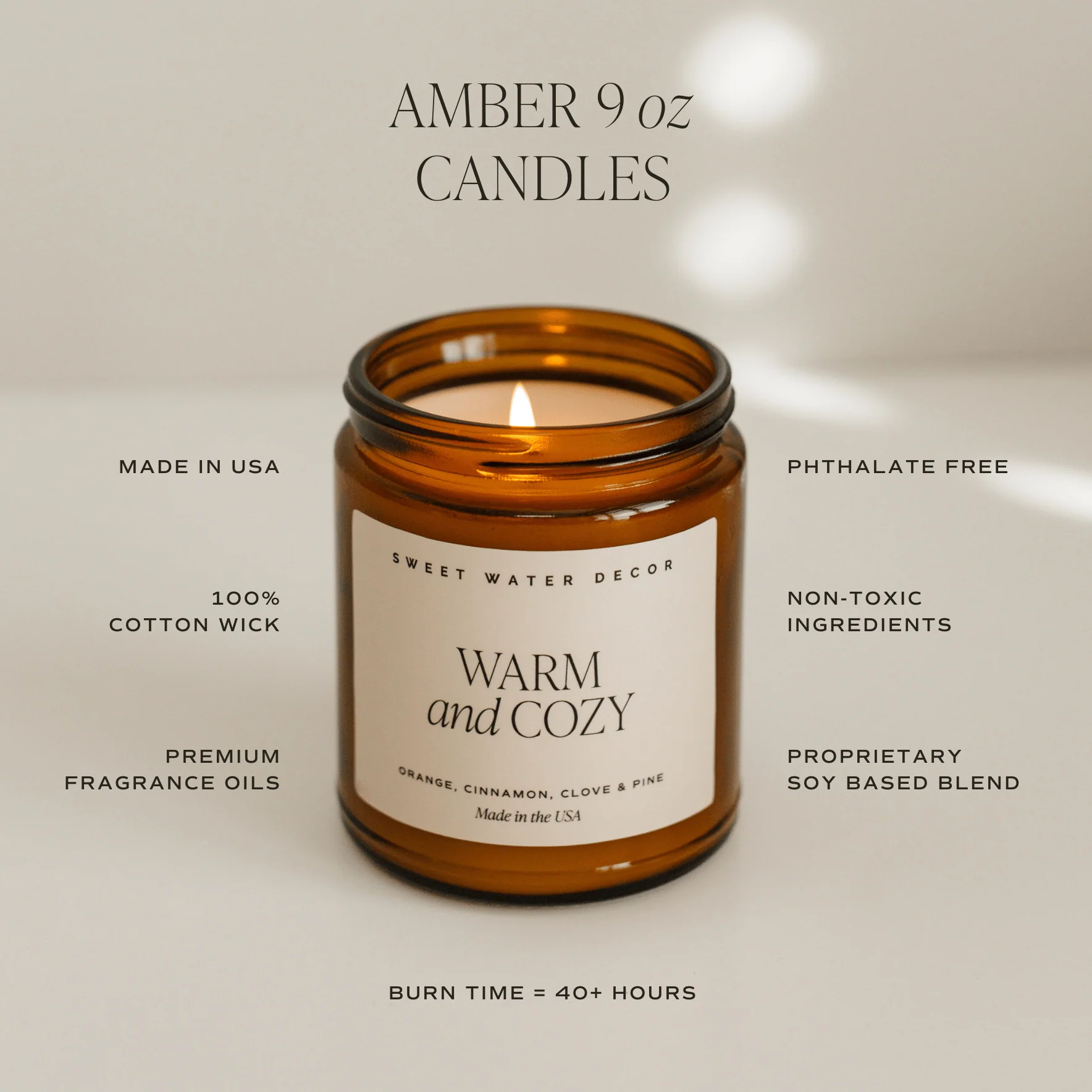 Farmhouse Soy Candle (9oz Amber Jar) - Image 5