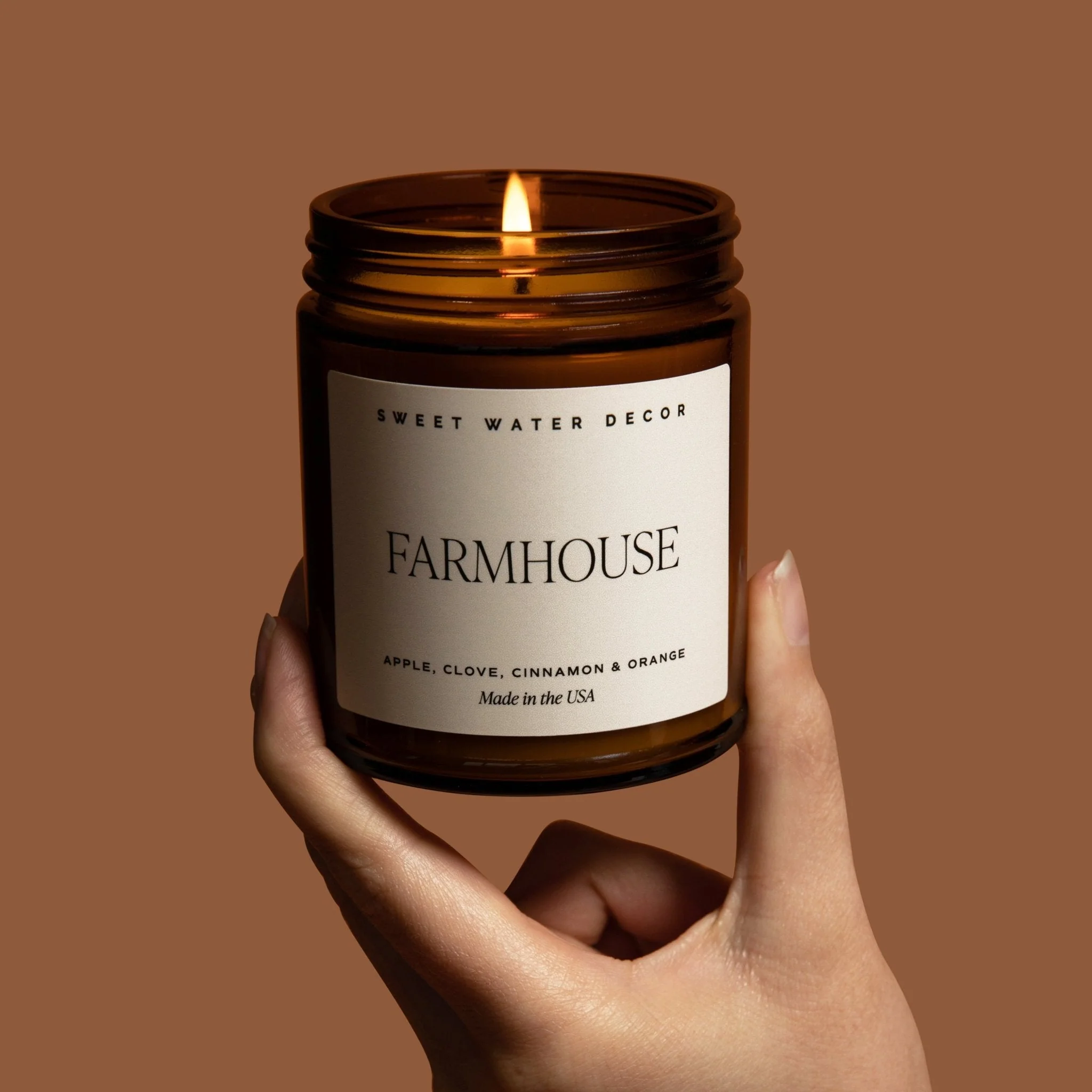 Farmhouse Soy Candle (9oz Amber Jar) - Image 9