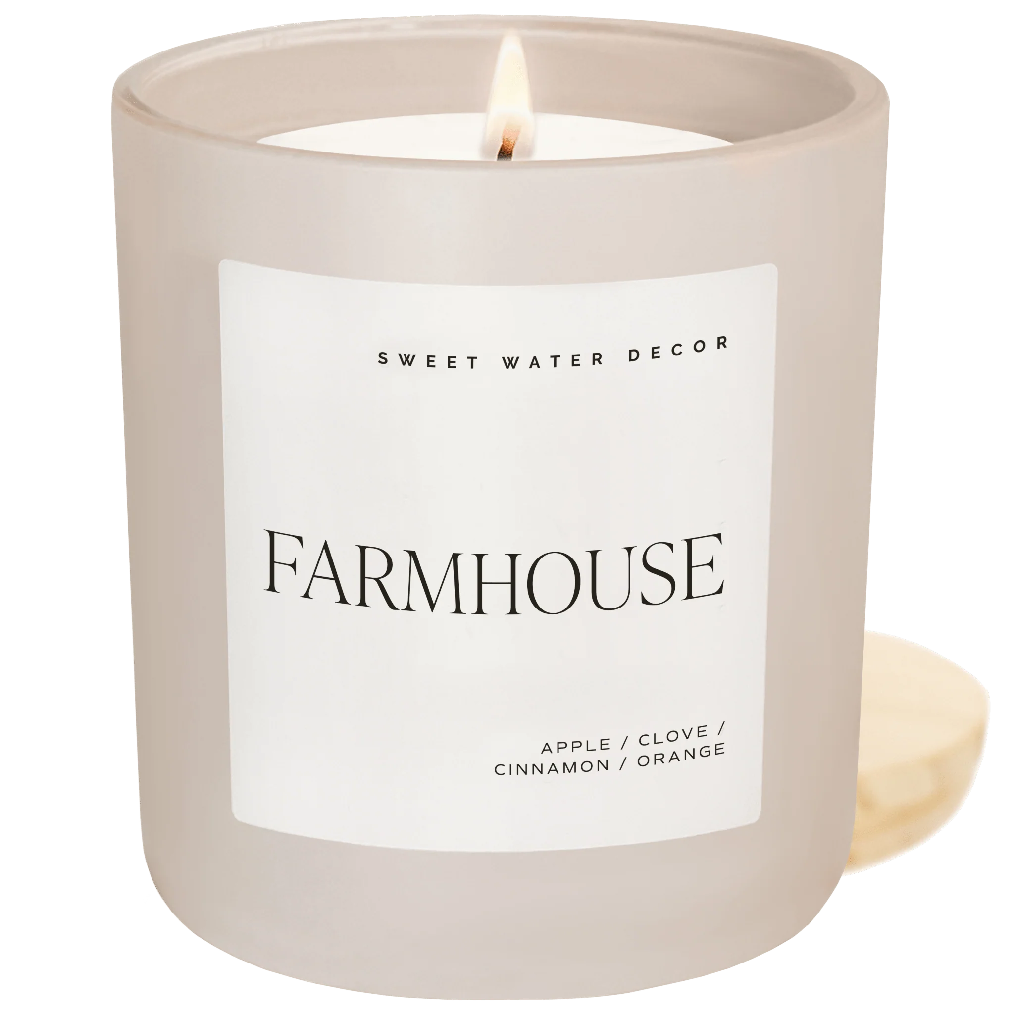 Farmhouse Soy Candle (15oz Tan Matte Jar) - Image 4