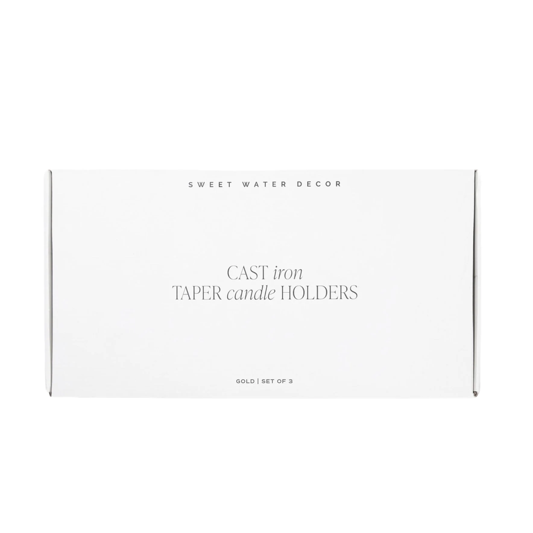 Gold Cast Iron Taper Candle Holders - Image 5