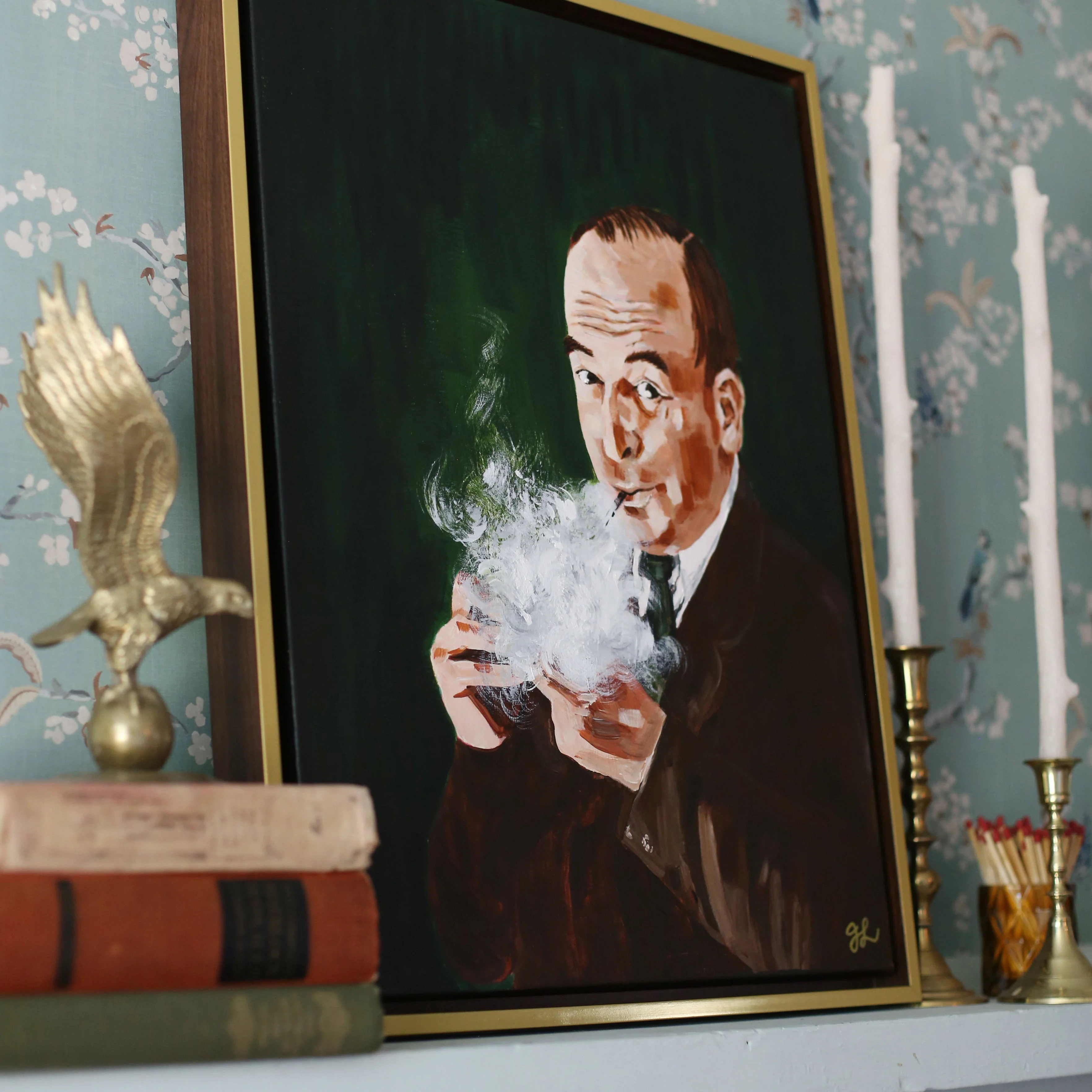 Lewis and His Pipe Canvas Wall Art - Image 4