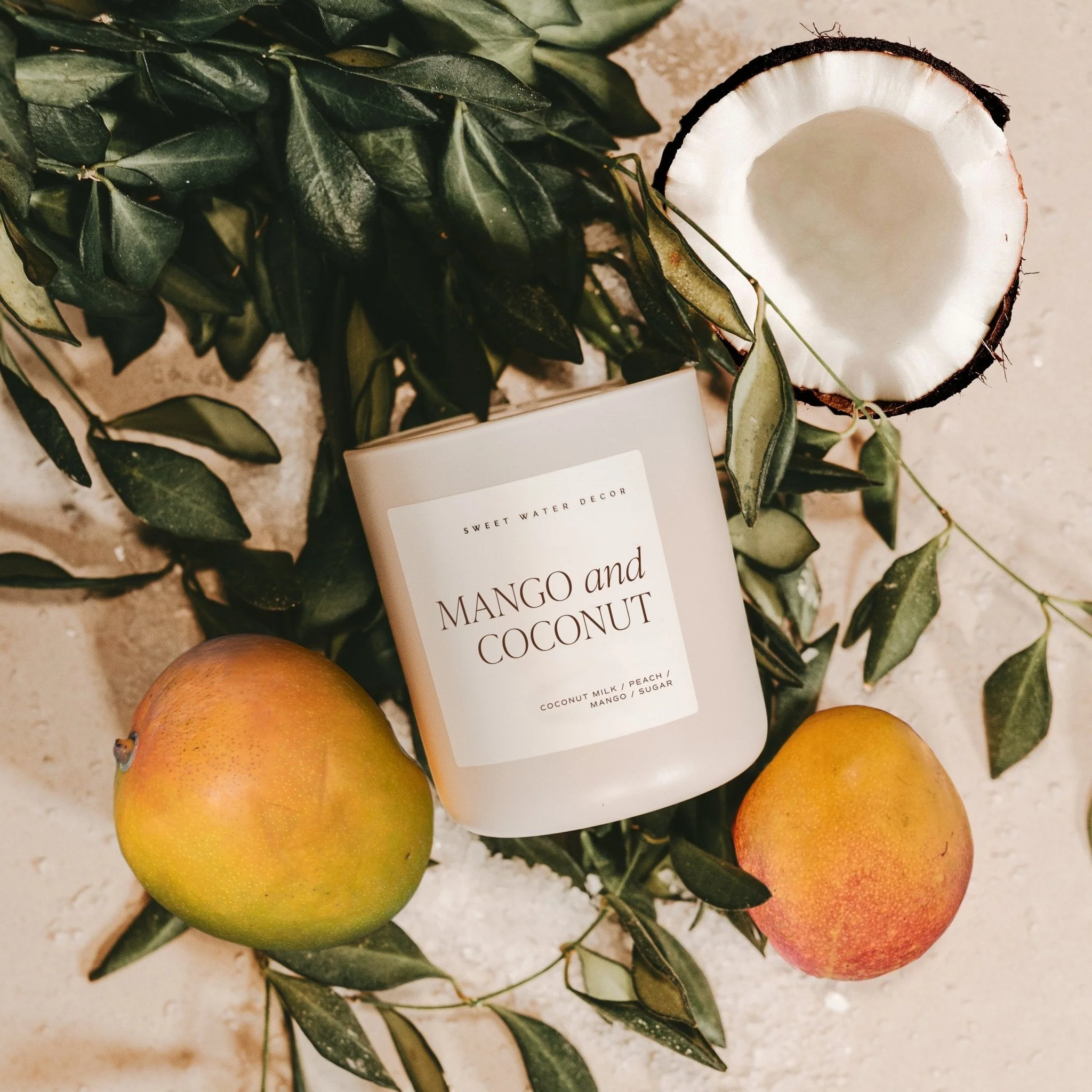 Mango and Coconut Soy Candle (15oz Tan Matte Jar) - Image 3