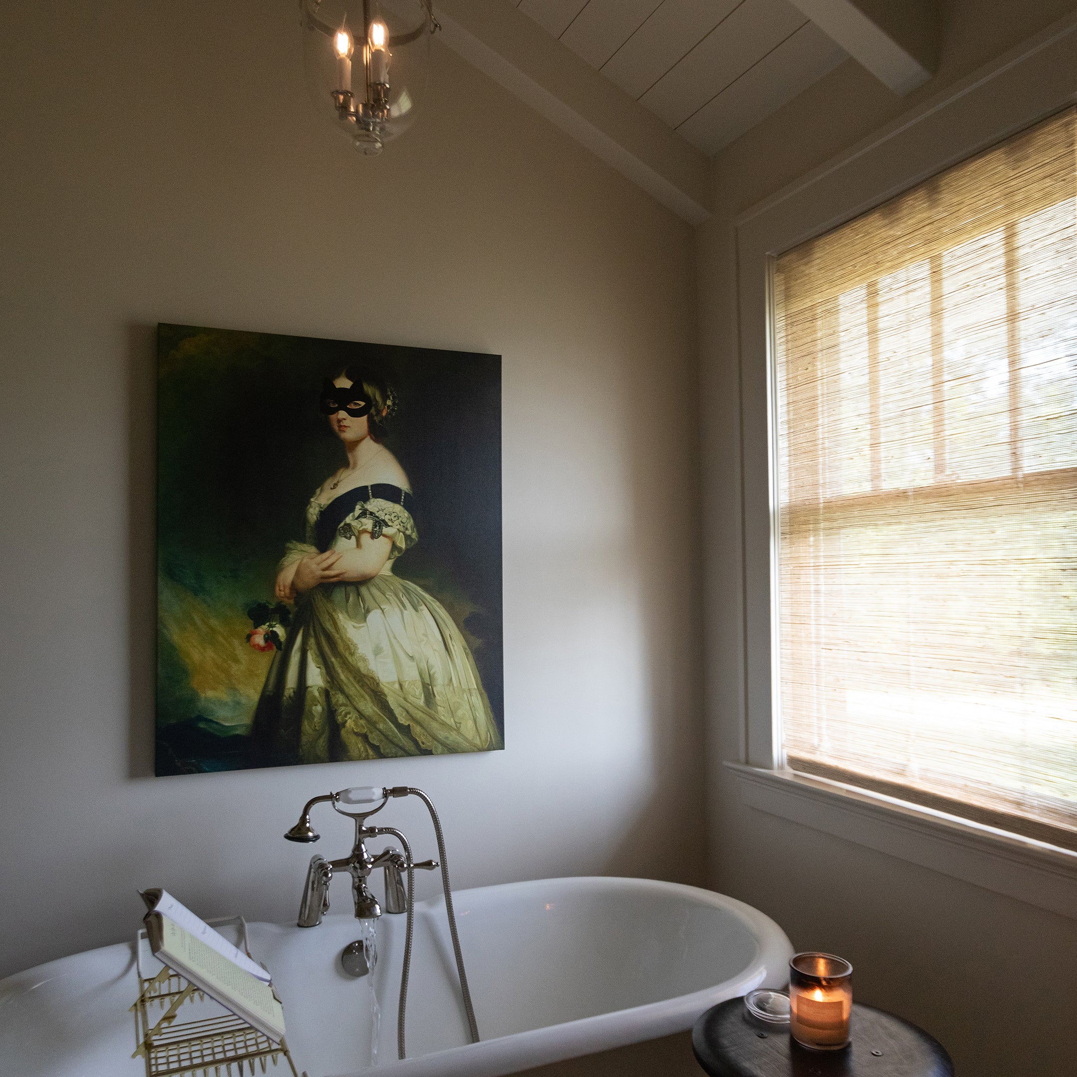 Queen Victoria and Her Cat Mask Canvas Wall Art - Image 3