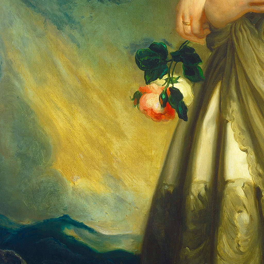 Queen Victoria and Her Cat Mask Canvas Wall Art - Image 6