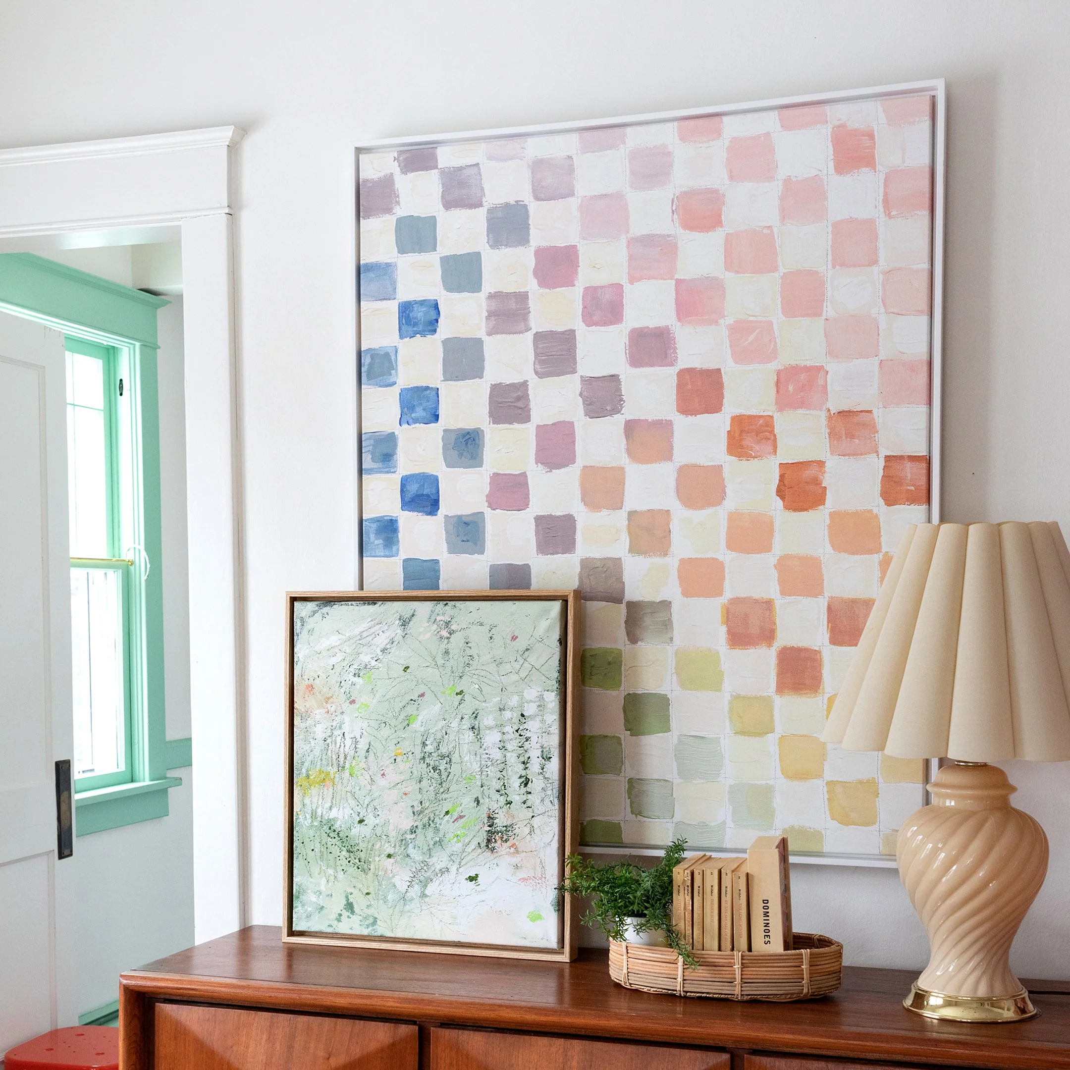 Rainbow Checks Canvas Wall Art - Image 6