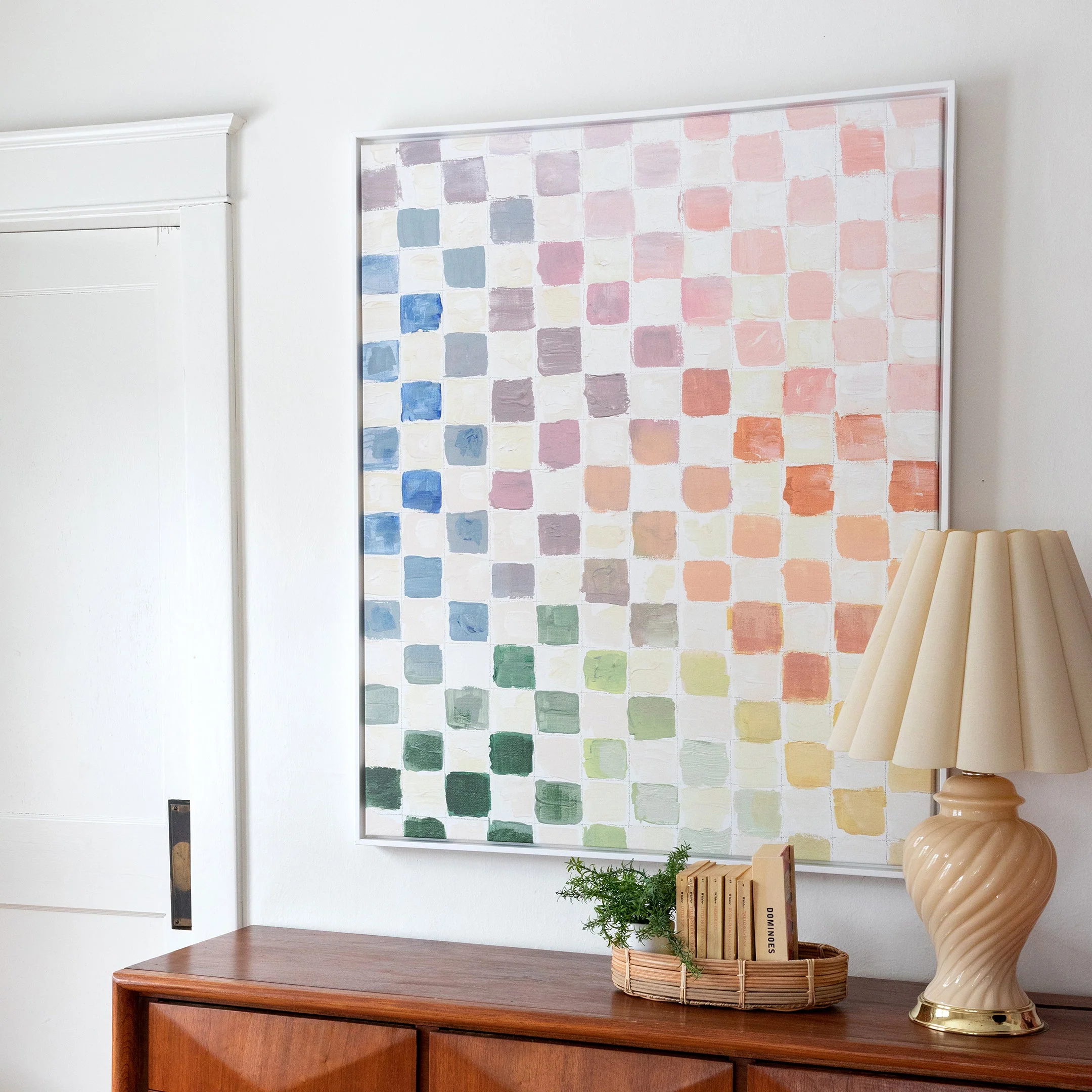 Rainbow Checks Canvas Wall Art - Image 7