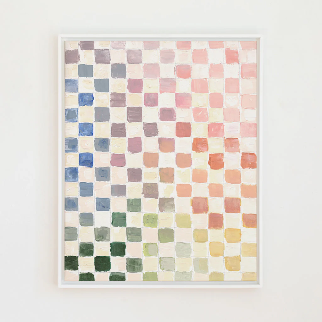 Rainbow Checks Canvas Wall Art - Image 9