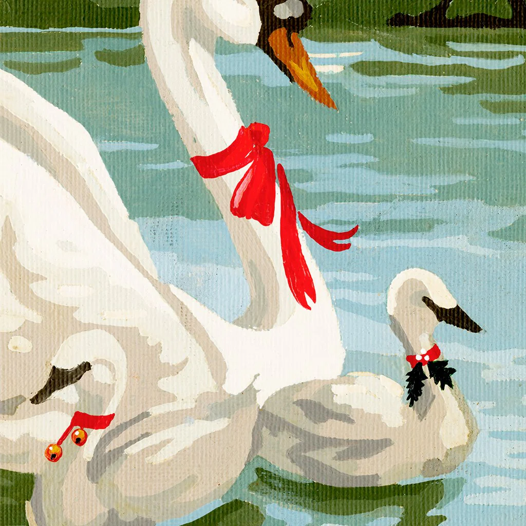 Swans A Swimming Paint By Number Canvas Wall Art - Image 5